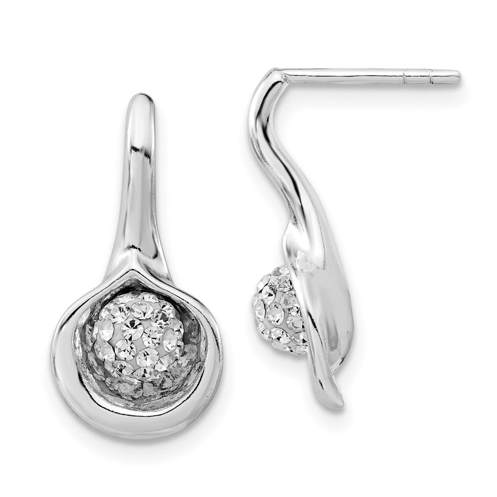 Sterlingsilber Stellux Kristall Kugel Stecker Ohrhänger