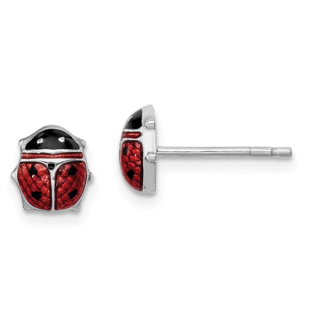 Sterlingsilber Rhodium Poliert Emailliert Damen Bug Ohrstecker