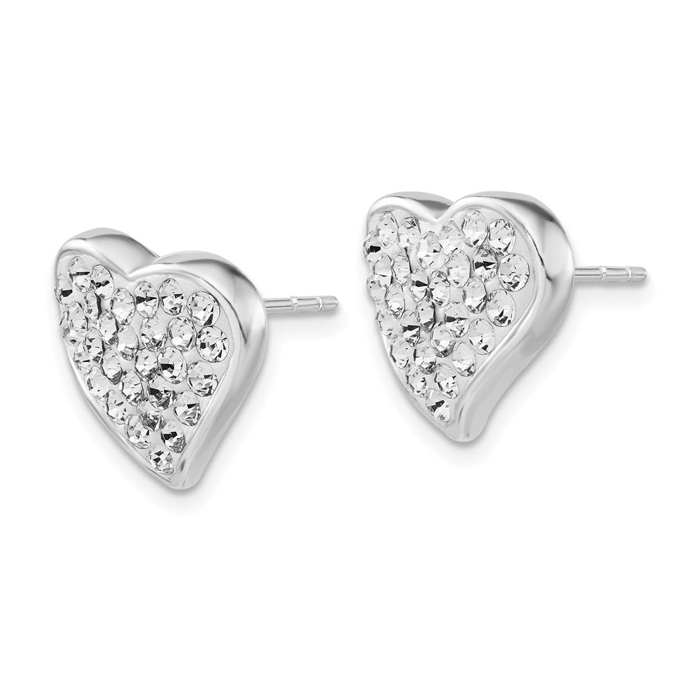 Sterlingsilber Stellux Kristall Herz Ohrstecker