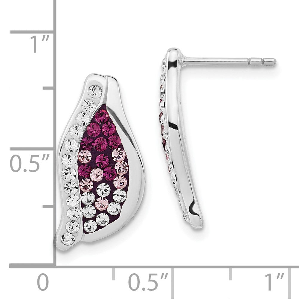 Sterlingsilber Lila, Rosa & Weiß Stellux Kristall Stecker Ohrhänger