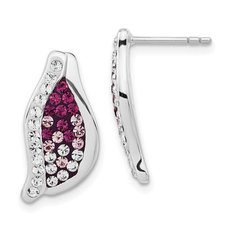 Sterlingsilber Lila, Rosa & Weiß Stellux Kristall Stecker Ohrhänger