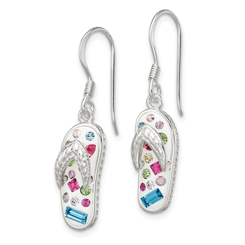 Sterlingsilber Stellux Kristall Mehrfarbig/white Flip Flop Ohrringe