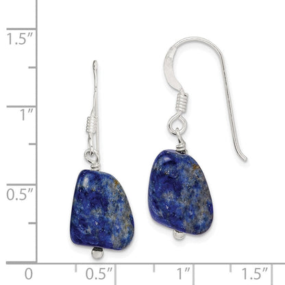 Sterlingsilber Poliert Blau Lapis Ohrhänger