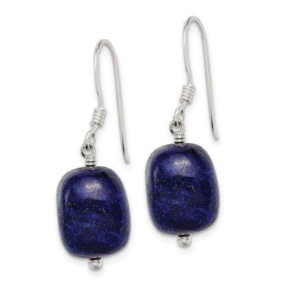Sterlingsilber Poliert Blau Sodalite Cube Ohrhänger
