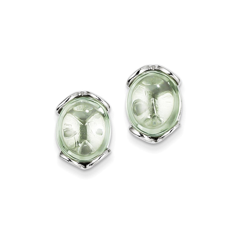 Sterlingsilber Grün Quarz Ohrringe
