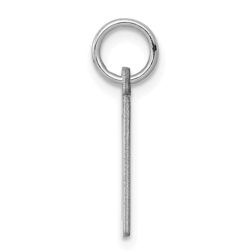Sterlingsilber Silber/rhodiniert Länglich Poliert Zahl 0 Charm
