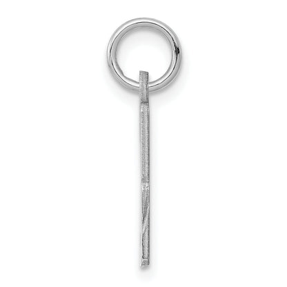 Sterlingsilber Silber/rhodiniert Länglich Poliert Zahl 3 Charm