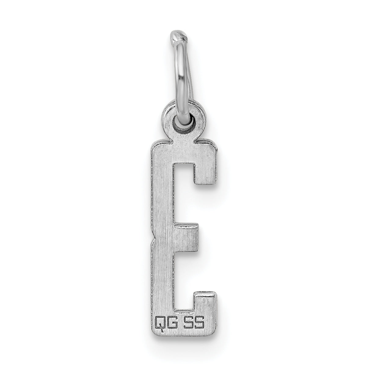 Sterlingsilber Silber/rhodiniert Länglich Poliert Zahl 3 Charm