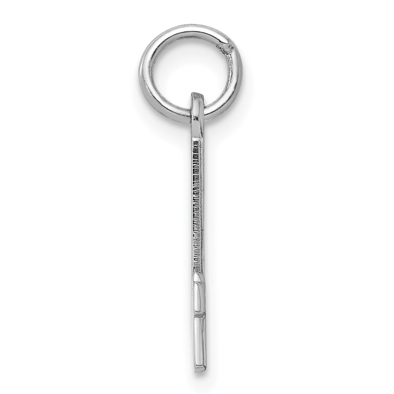 Sterlingsilber Silber/rhodiniert Länglich Poliert Zahl 4 Charm