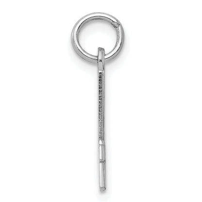 Sterlingsilber Silber/rhodiniert Länglich Poliert Zahl 4 Charm