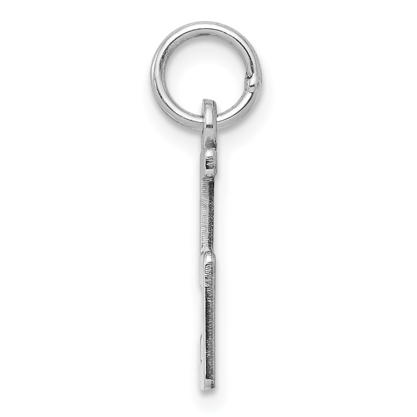 Sterlingsilber Silber/rhodiniert Länglich Poliert Zahl 5 Charm