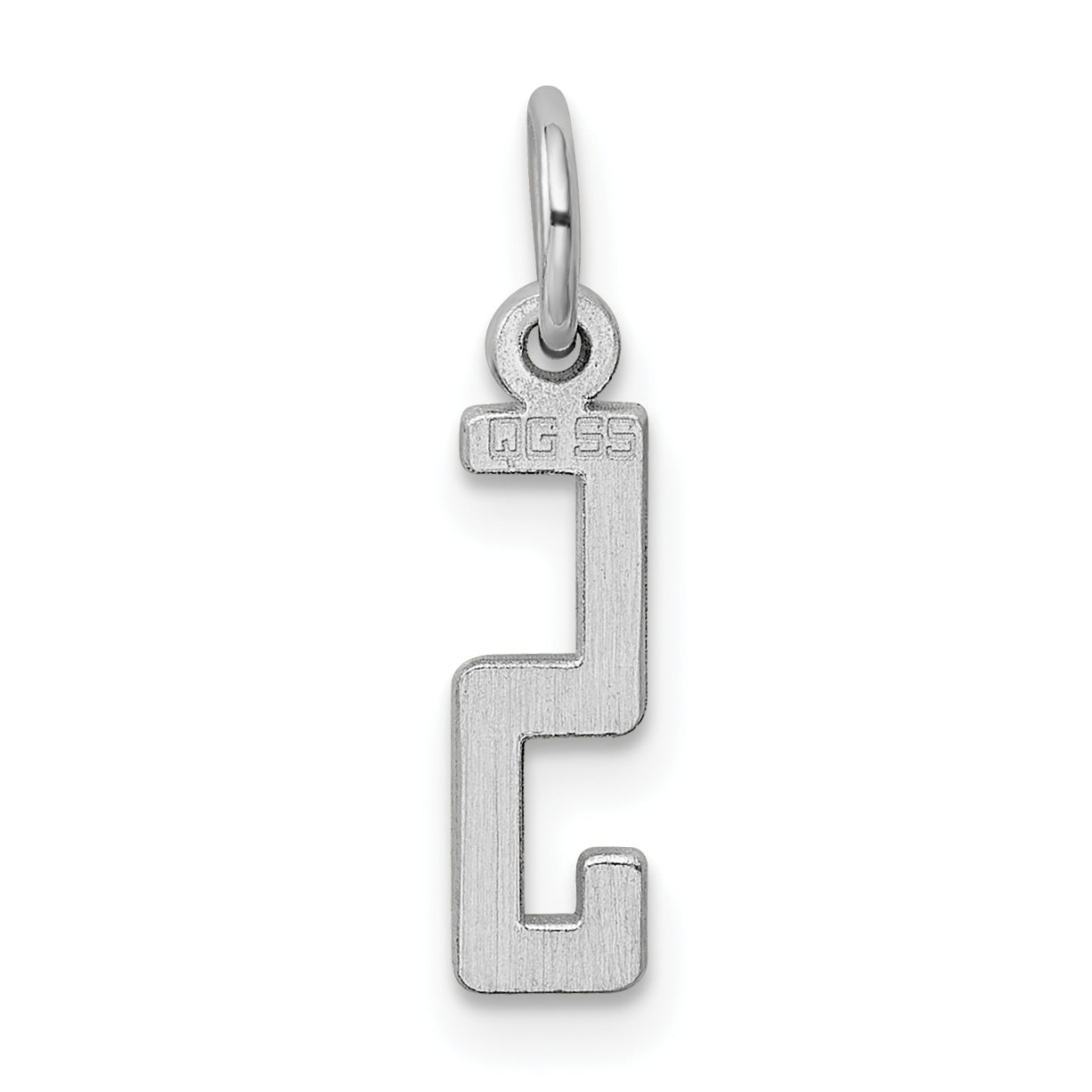Sterlingsilber Silber/rhodiniert Länglich Poliert Zahl 5 Charm
