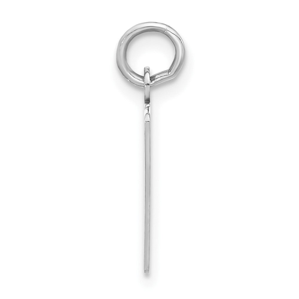 Sterlingsilber Poliert Klein Länglich 05 Zahl mit Oberteil Charm
