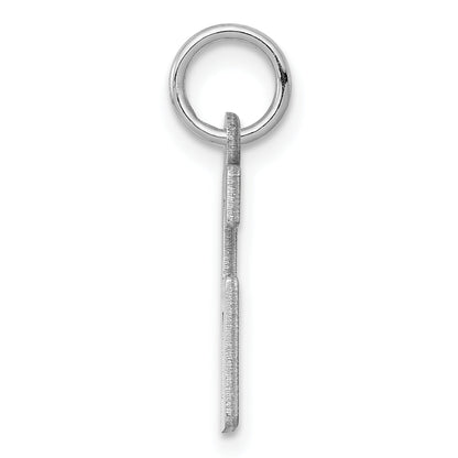 Sterlingsilber Silber/rhodiniert Länglich Poliert Zahl 6 Charm