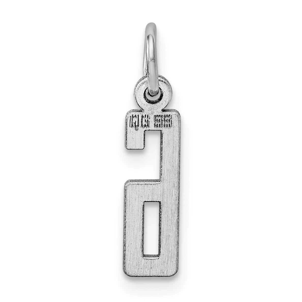 Sterlingsilber Silber/rhodiniert Länglich Poliert Zahl 6 Charm