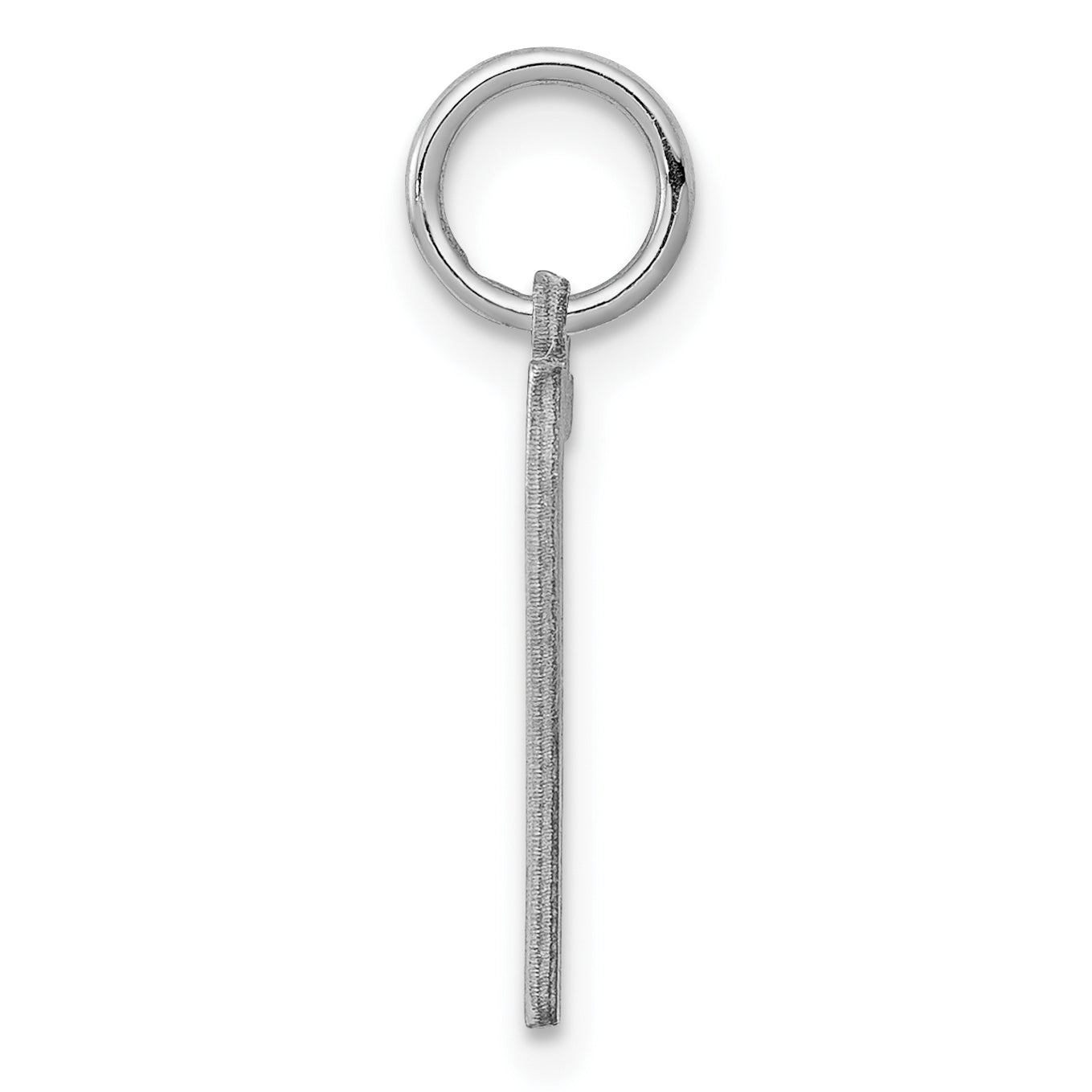 Sterlingsilber Silber/rhodiniert Länglich Poliert Zahl 7 Charm
