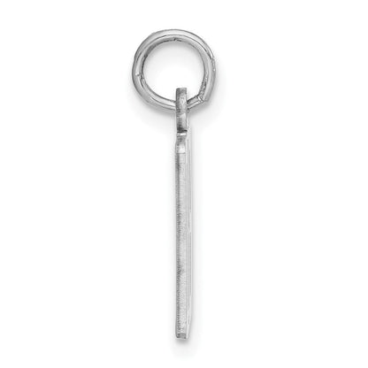Sterlingsilber Poliert Klein Länglich 08 Zahl mit Oberteil Charm