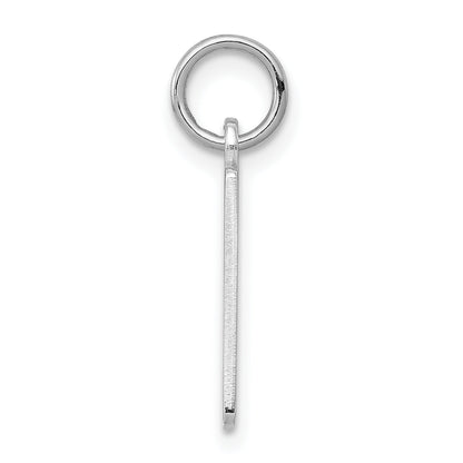 Sterlingsilber Silber/rhodiniert Länglich Poliert Zahl 9 Charm