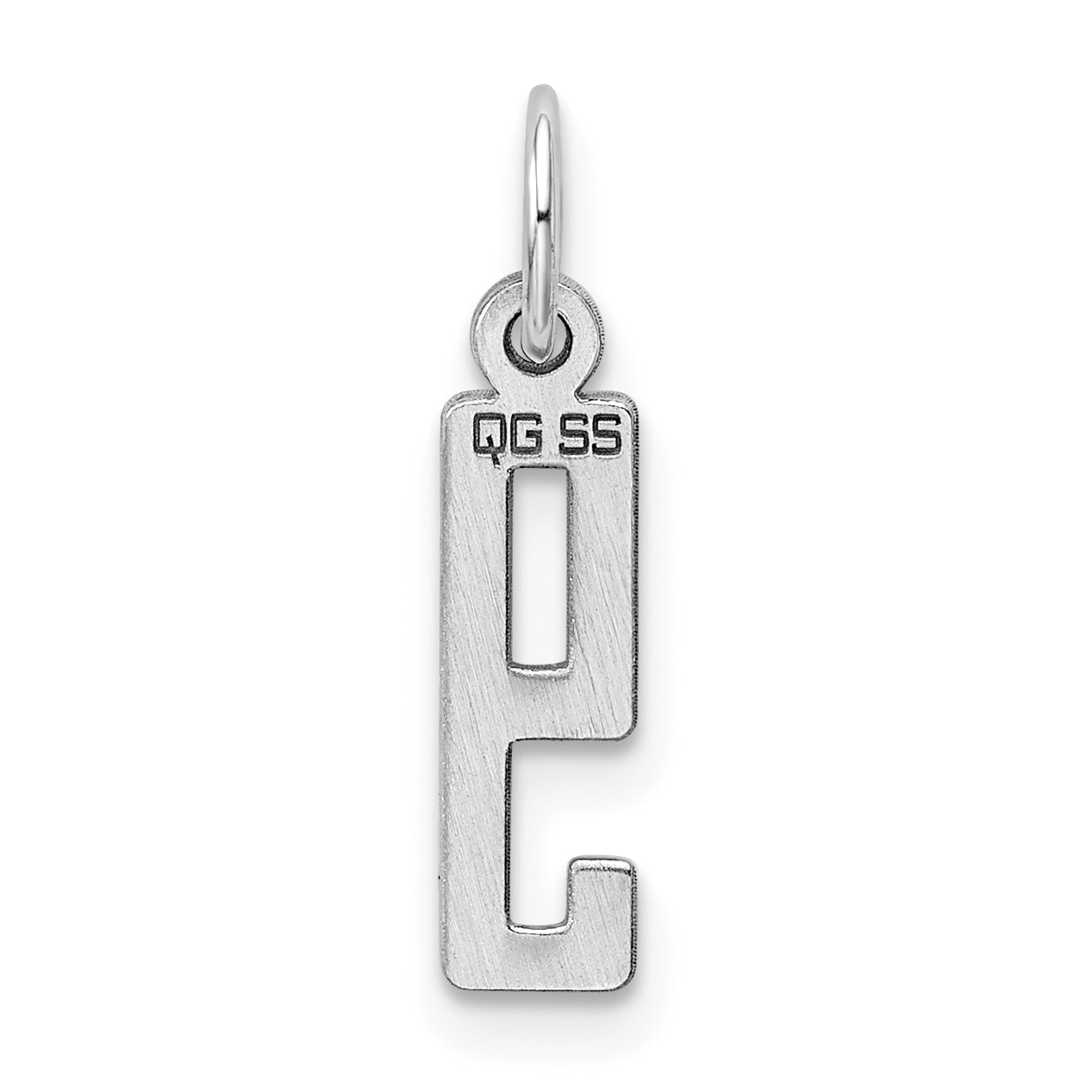 Sterlingsilber Silber/rhodiniert Länglich Poliert Zahl 9 Charm