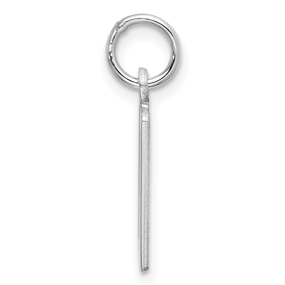Sterlingsilber Silber/rhodiniert Länglich Zahl 10 Charm