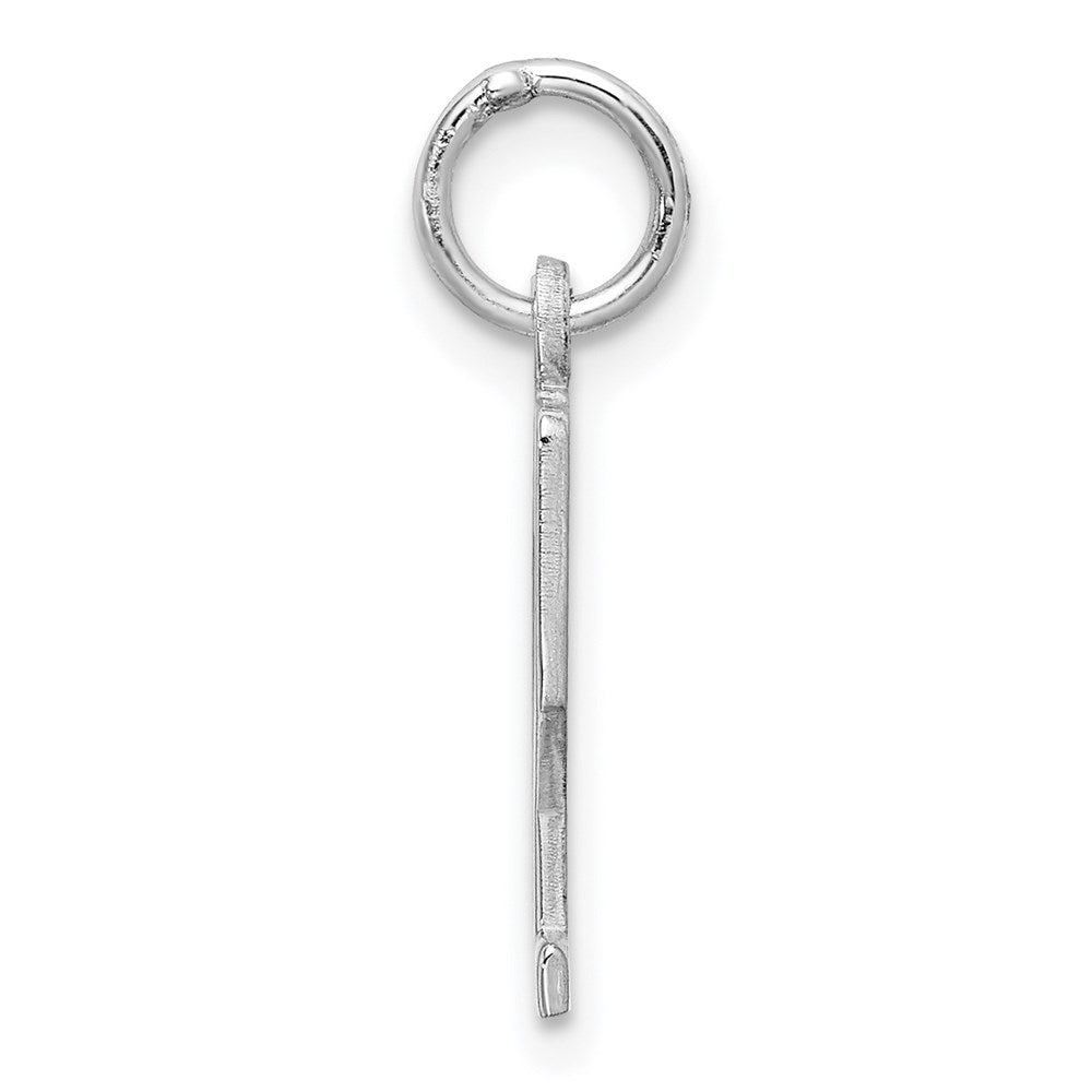 Sterlingsilber Silber/rhodiniert Länglich Zahl 12 Charm