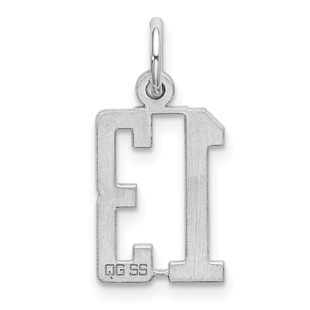 Sterlingsilber Silber/rhodiniert Länglich Zahl 13 Charm