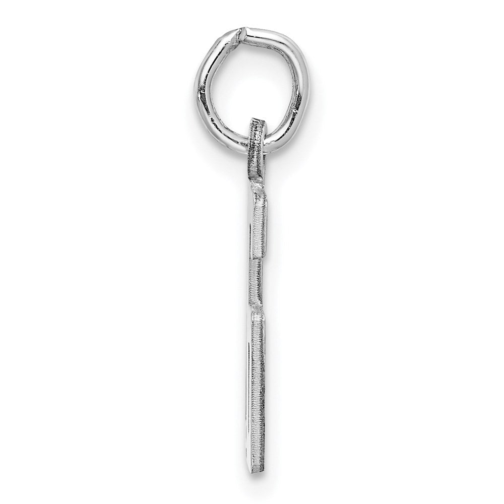 Sterlingsilber Silber/rhodiniert Länglich Zahl 16 Charm