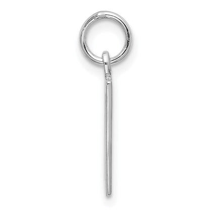 Sterlingsilber Silber/rhodiniert Länglich Zahl 17 Charm