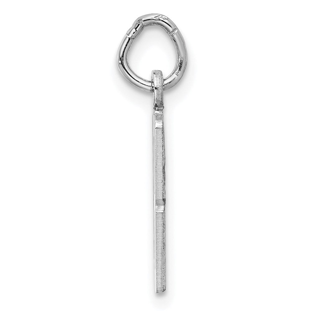 Sterlingsilber Silber/rhodiniert Länglich Zahl 18 Charm
