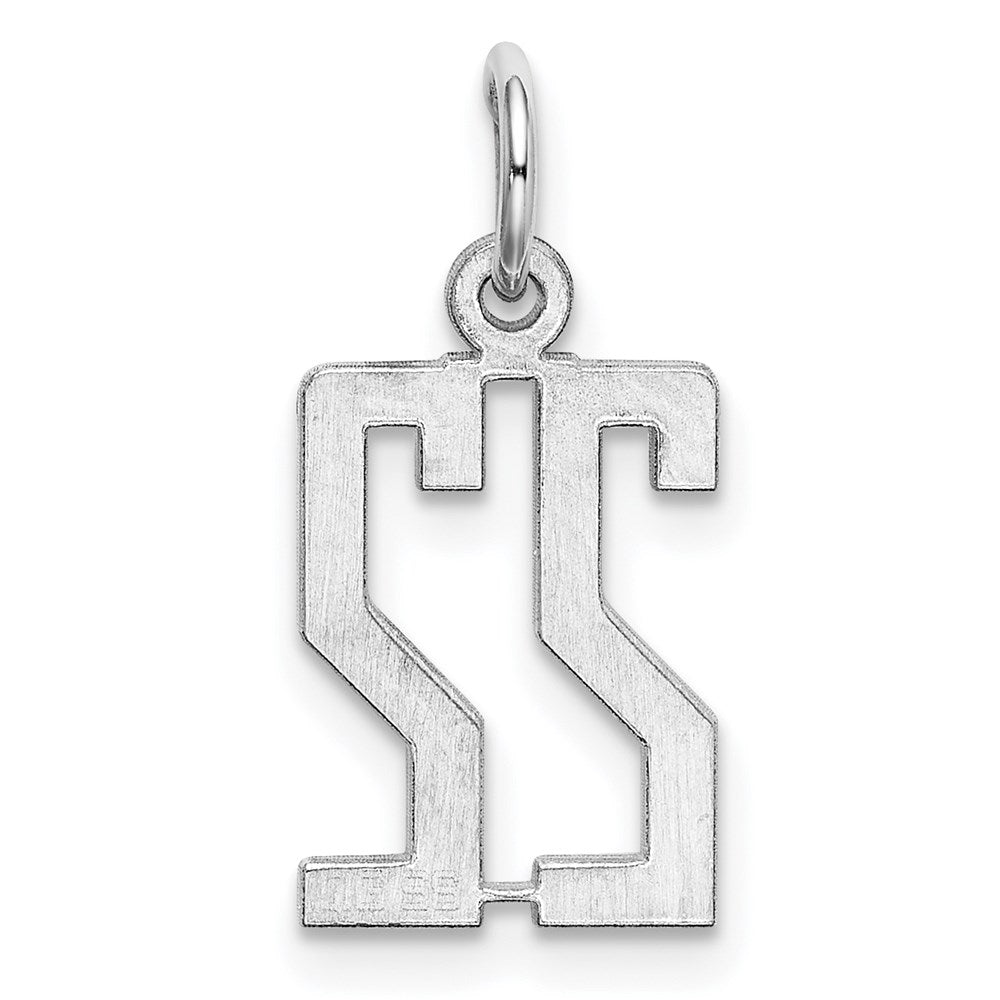 Sterlingsilber Silber/rhodiniert Länglich Zahl 22 Charm