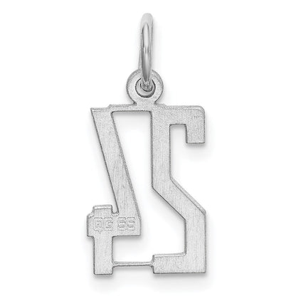 Sterlingsilber Silber/rhodiniert Länglich Zahl 24 Charm