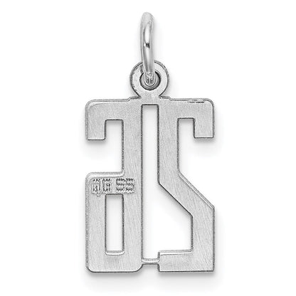 Sterlingsilber Silber/rhodiniert Länglich Zahl 26 Charm