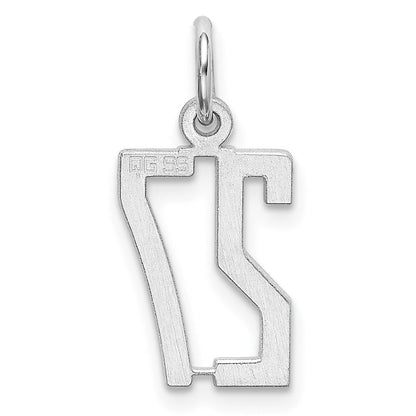 Sterlingsilber Silber/rhodiniert Länglich Zahl 27 Charm