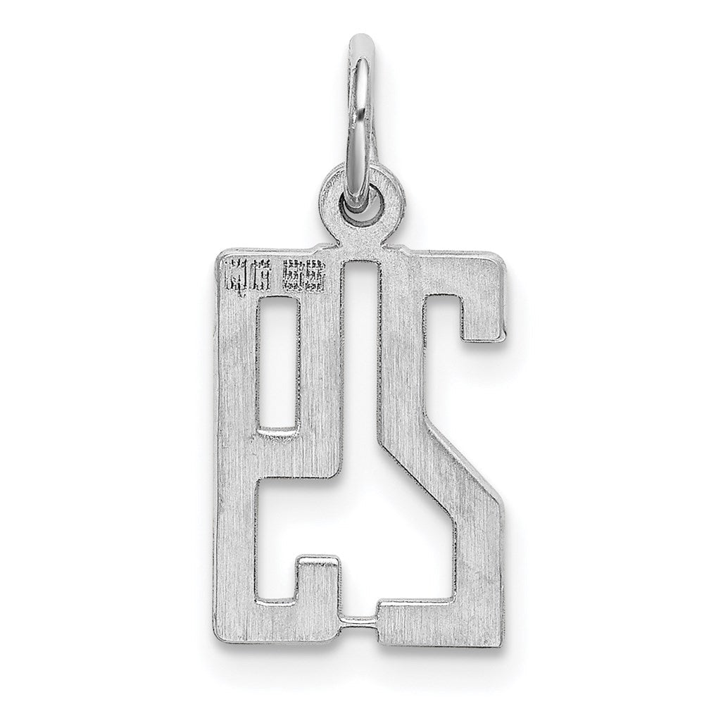 Sterlingsilber Silber/rhodiniert Länglich Zahl 29 Charm