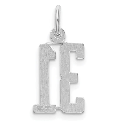 Sterlingsilber Silber/rhodiniert Länglich Zahl 31 Charm