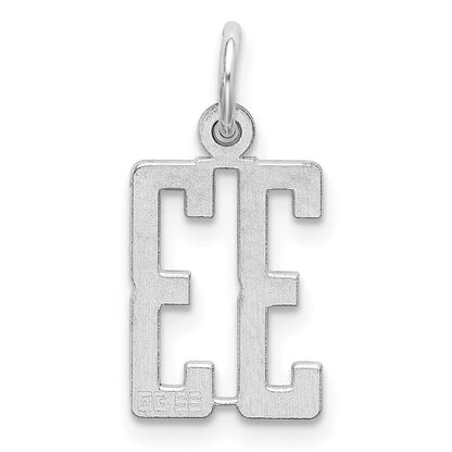Sterlingsilber Silber/rhodiniert Länglich Zahl 33 Charm