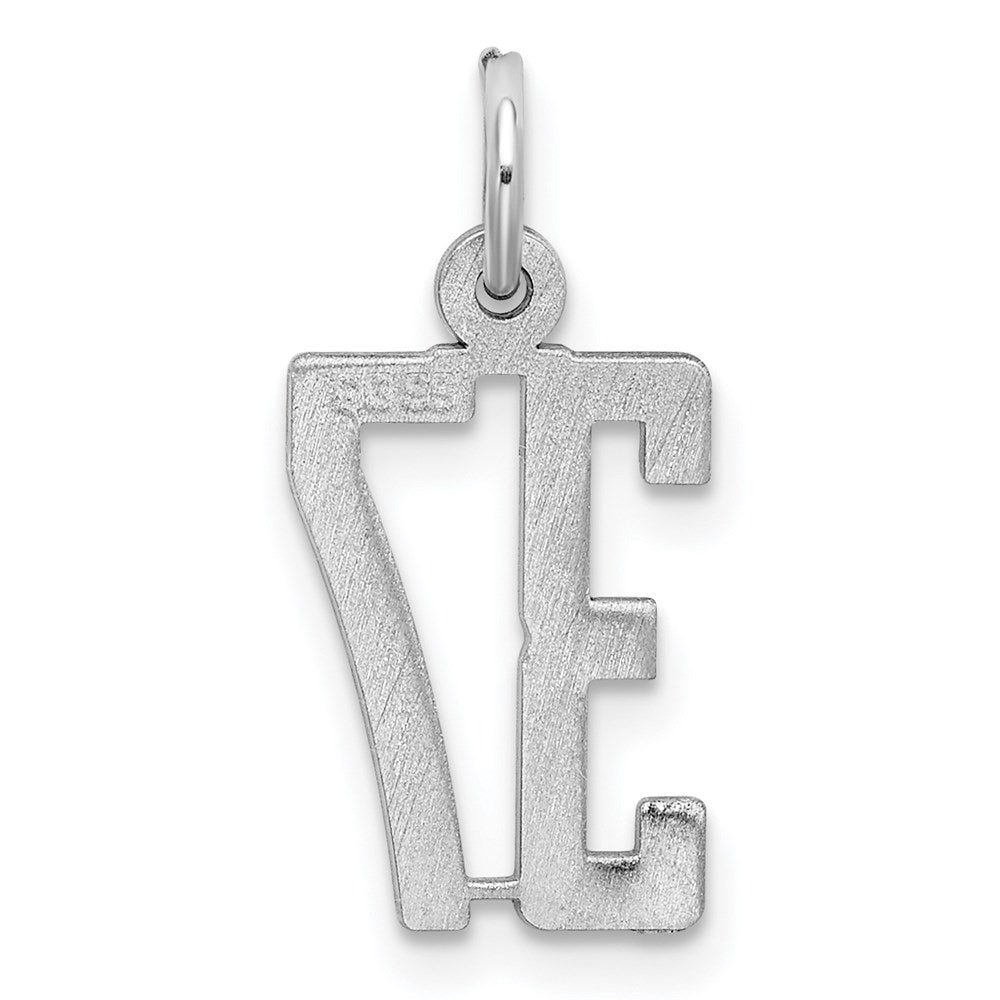 Sterlingsilber Silber/rhodiniert Länglich Zahl 37 Charm