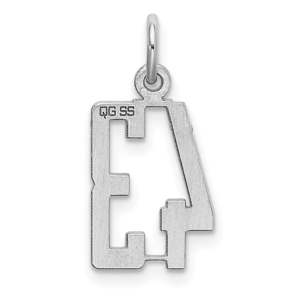 Sterlingsilber Silber/rhodiniert Länglich Zahl 43 Charm
