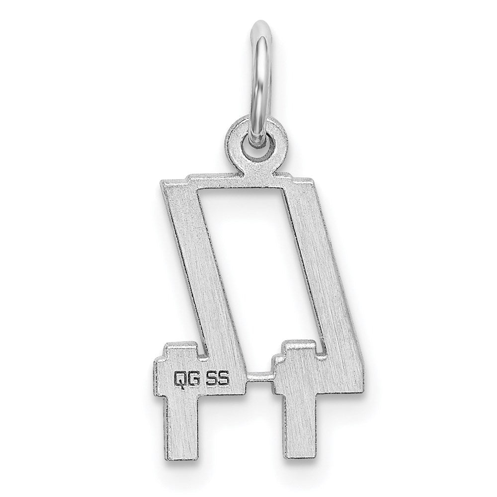 Sterlingsilber Silber/rhodiniert Länglich Zahl 44 Charm