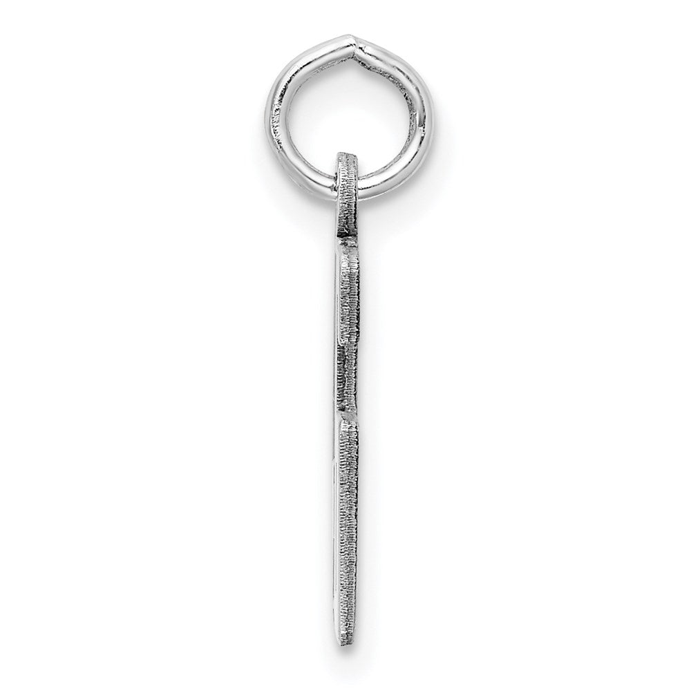 Sterlingsilber Silber/rhodiniert Länglich Zahl 46 Charm