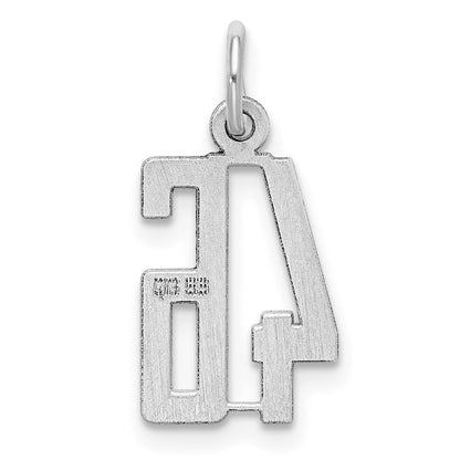 Sterlingsilber Silber/rhodiniert Länglich Zahl 46 Charm