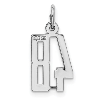 Sterlingsilber Silber/rhodiniert Länglich Zahl 48 Charm