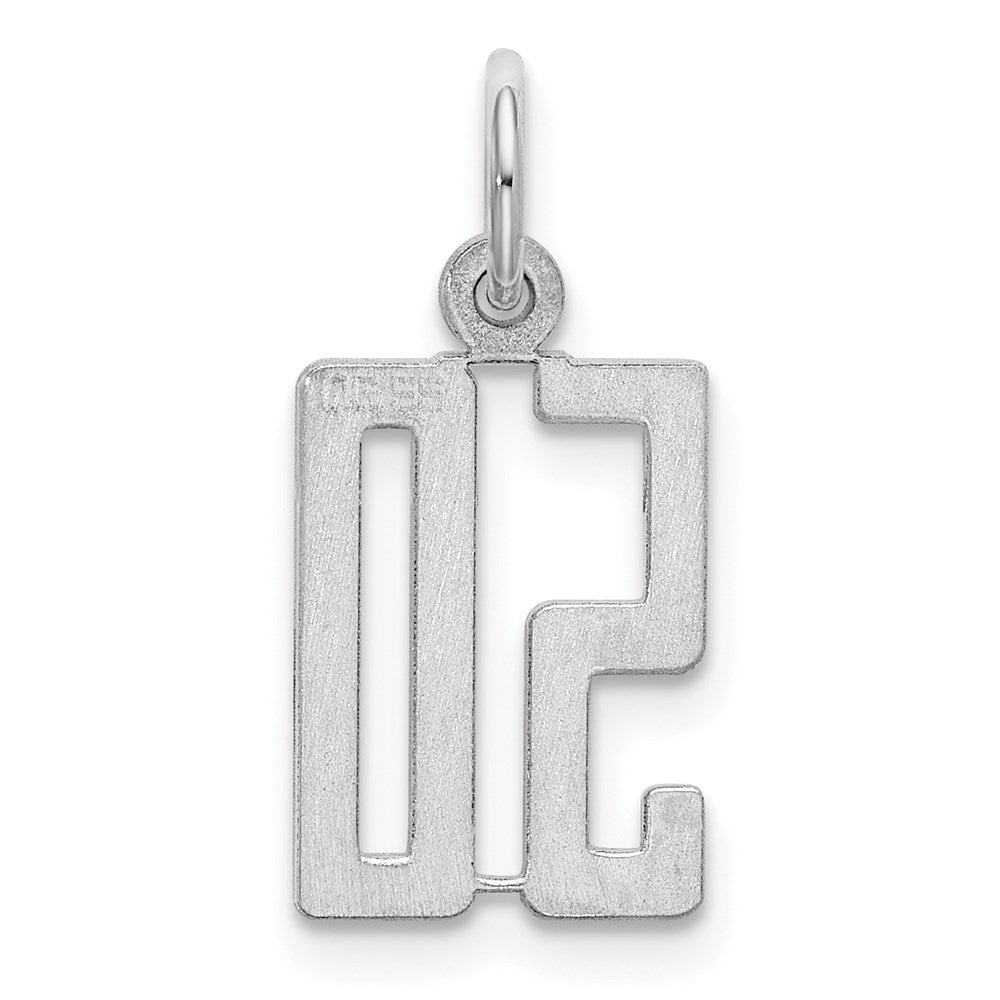 Sterlingsilber Silber/rhodiniert Länglich Zahl 50 Charm