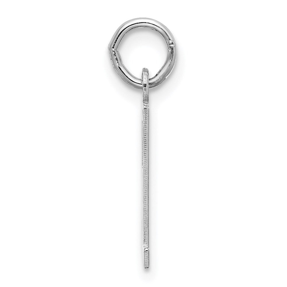 Sterlingsilber Silber/rhodiniert Länglich Zahl 51 Charm
