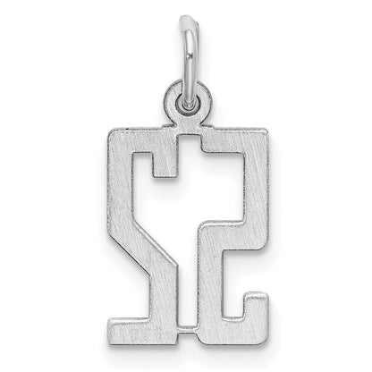 Sterlingsilber Silber/rhodiniert Länglich Zahl 52 Charm