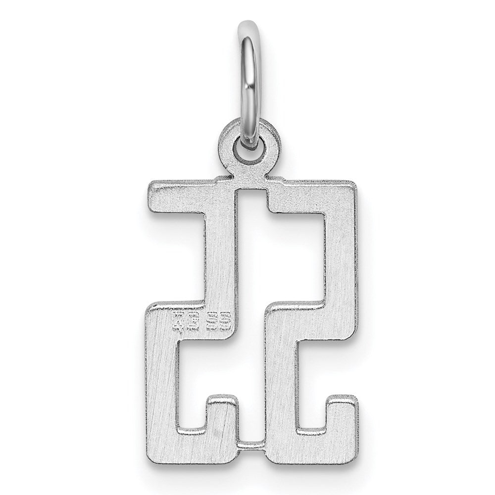 Sterlingsilber Silber/rhodiniert Länglich Zahl 55 Charm
