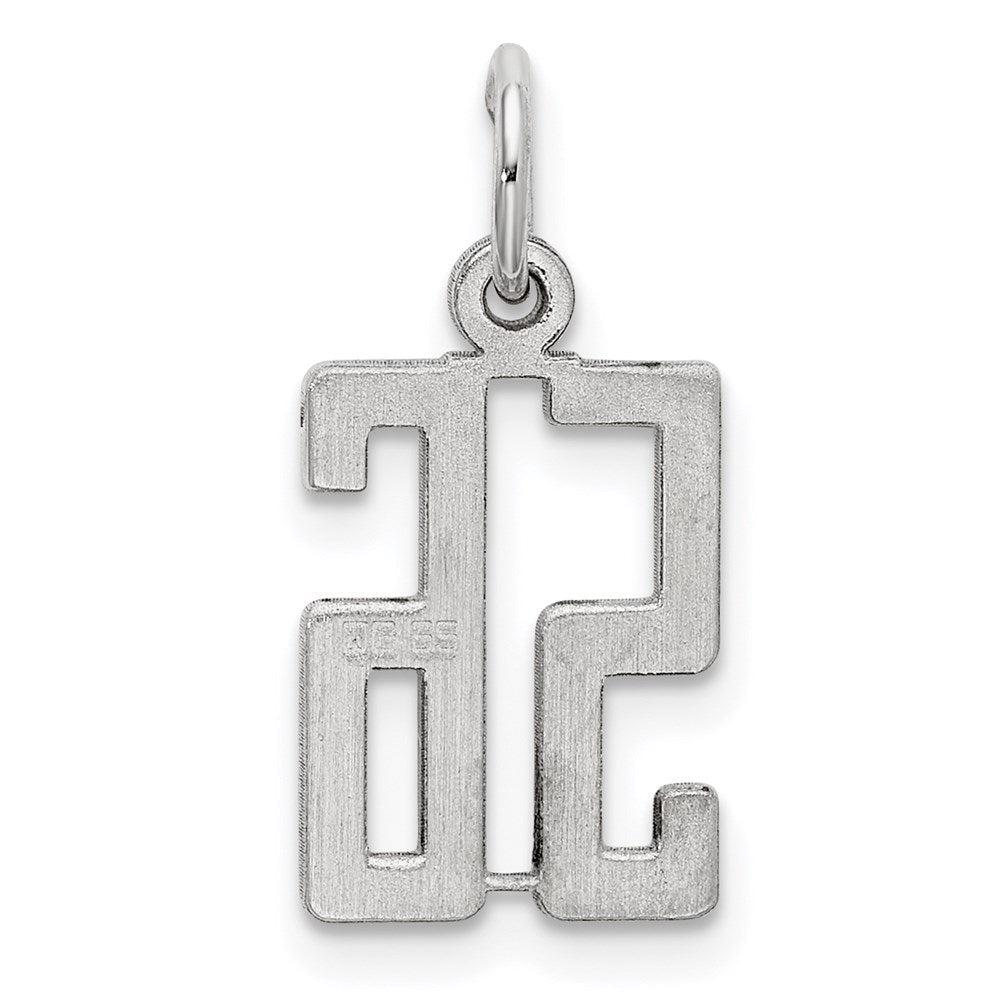 Sterlingsilber Silber/rhodiniert Länglich Zahl 56 Charm