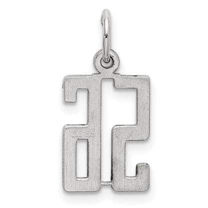 Sterlingsilber Silber/rhodiniert Länglich Zahl 56 Charm