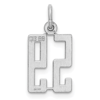 Sterlingsilber Silber/rhodiniert Länglich Zahl 59 Charm
