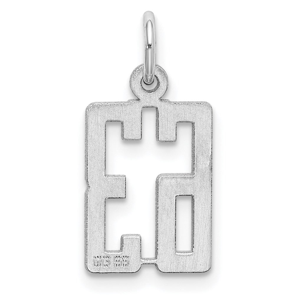 Sterlingsilber Silber/rhodiniert Länglich Zahl 63 Charm